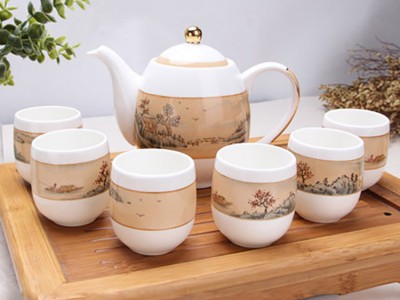 唐山红玫瑰骨质瓷手绘功夫茶具图5